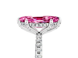 White gold Marquise Cut Diamond Solitaire Ring with Four-Prong Setting and Pavé Band_5