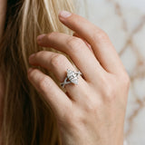 White gold Marquise Cut Diamond Solitaire Ring with Four-Prong Setting and Twisted Pavé Band_57