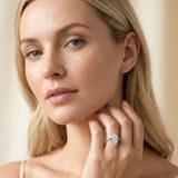 White gold Marquise Cut Diamond Solitaire Ring with Four-Prong Setting and Twisted Pavé Band_58