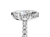 White gold Marquise Cut Diamond Solitaire Ring with Round with Moissanite side stone Pavé Band and Four-Prong Setting_29