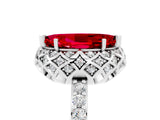White gold Marquise Cut Diamond Solitaire Ring with Shared Prong Pavé Band_5