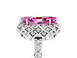 White gold Marquise Cut Diamond Solitaire Ring with Shared Prong Pavé Band_5
