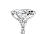 Platinum 2.00 Carat D VVS1 Marquise Diamond Solitaire Ring with Side Stones and Four-Prong Setting