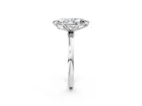 White gold Marquise Cut Diamond Solitaire Ring with Thin Band and Prong Setting_14