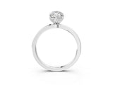 White gold Marquise Cut Diamond Solitaire Ring with Thin Band and Prong Setting_15