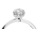 White gold Marquise Cut Diamond Solitaire Ring with Thin Band and Prong Setting_16