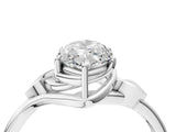 White gold Marquise Cut Diamond Solitaire Ring with Twist Band and Four-Prong Setting_73