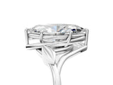 White gold Marquise Cut Diamond Solitaire Ring with Twist Band and Four-Prong Setting_74
