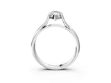 White gold Marquise Cut Diamond Solitaire Twist Band Prong Setting Ring_70
