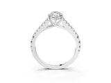 White gold Marquise Cut Diamond Split Shank Pavé Engagement Ring with Four-Prong Setting_98