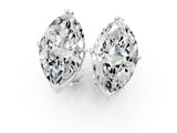 White gold Marquise Cut Diamond Stud Earrings_488