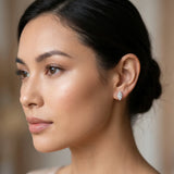 White gold Marquise Cut Diamond Stud Earrings_497