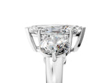 White gold Marquise Cut Diamond Three-Stone Ring with Prong Setting and Classic Band_152