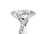 White gold Marquise Cut Diamond Twist Band Solitaire with Prong Setting_87