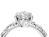 White gold Marquise Cut Diamond Vine Band with Four-Prong Setting_57