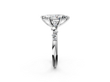 White gold Marquise Cut Diamond Vine Band with Four-Prong Setting_61