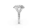 White gold Marquise Cut Double Halo Split Shank Diamond Ring with Prong Setting_68