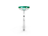 White gold Marquise Cut Emerald Solitaire Engagement Ring with Classic Band and Four-Prong Setting_38