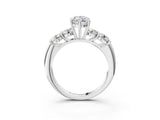 White gold Marquise Cut Five-Stone Prong Set Diamond Ring with Classic Band_71