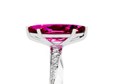 White gold Marquise Cut Garnet Engagement Ring with Side Stone Accents and Four-Prong Setting_77