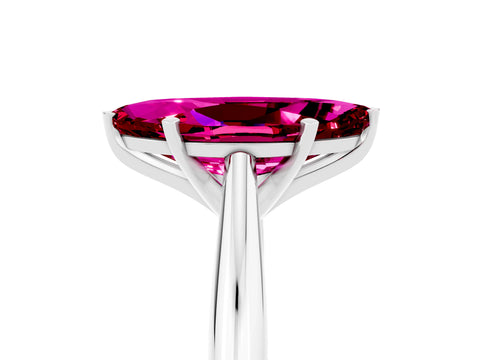 White gold Marquise Cut Garnet Solitaire Engagement Ring with Cathedral Setting and Four-Prong Mount_17
