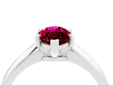 White gold Marquise Cut Garnet Solitaire Engagement Ring with Classic Band and Four-Prong Setting_40