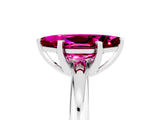 White gold Marquise Cut Garnet Solitaire Engagement Ring with Round Band and Four-Prong Setting_5