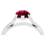 White gold Marquise Cut Garnet Solitaire Twist Band Prong Setting Ring_40