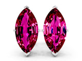 14K White Gold 0.72 Carat Marquise Garnet Stud Earrings
