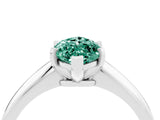 White gold Marquise Cut Green Sapphire Solitaire Engagement Ring with Classic Band and Four-Prong Setting_40