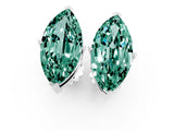 White gold Marquise Cut Green Sapphire Stud Earrings_25