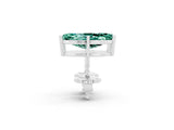 White gold Marquise Cut Green Sapphire Stud Earrings_26