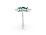 White gold Marquise Cut Halo Cluster Diamond Ring with Pave Band and Four-Prong Setting_14