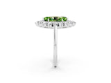 White gold Marquise Cut Halo Cluster Diamond Ring with Pave Band and Four-Prong Setting_14