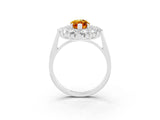 White gold Marquise Cut Halo Cluster Diamond Ring with Pave Band and Four-Prong Setting_16