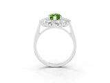 White gold Marquise Cut Halo Cluster Diamond Ring with Pave Band and Four-Prong Setting_16