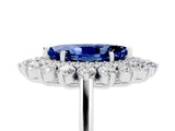 White gold Marquise Cut Halo Cluster Diamond Ring with Pave Band and Four-Prong Setting_17