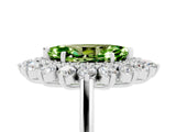 White gold Marquise Cut Halo Cluster Diamond Ring with Pave Band and Four-Prong Setting_18
