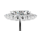 White gold Marquise Cut Halo Cluster Diamond Ring with Pave Band and Four-Prong Setting_23
