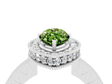 White gold Marquise Cut Halo Diamond Engagement Ring with Milgrain Pave Band and Four-Prong Setting_4