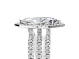 White gold Marquise Cut Halo Diamond Engagement Ring with Split Shank and Four-Prong Setting_31
