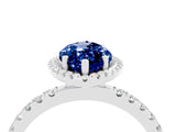 White gold Marquise Cut Halo Diamond Pave Band with Prong Setting_4