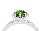 White gold Marquise Cut Halo Diamond Pave Band with Prong Setting_4