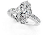 White gold Marquise Cut Halo Diamond Ring with Channel Set Band and Four-Prong Setting_33