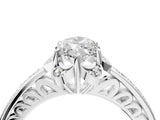 White gold Marquise Cut Halo Diamond Ring with Channel Set Band and Four-Prong Setting_36