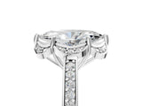 White gold Marquise Cut Halo Diamond Ring with Channel Set Band and Four-Prong Setting_37