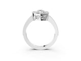 White gold Marquise Cut Halo Diamond Ring with Pavé Band and Milgrain Prong Setting_34