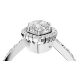 White gold Marquise Cut Halo Diamond Ring with Pave Band and Four-Prong Setting_53