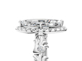 White gold Marquise Cut Halo Diamond Solitaire with Filigree Band and Four-Prong Setting_12
