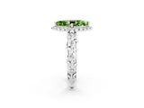 White gold Marquise Cut Halo Diamond Solitaire with Filigree Band and Four-Prong Setting_2